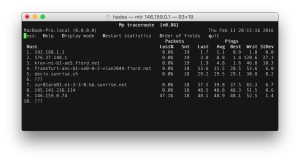 An example of a packet loss problem that affects the Internet speed test